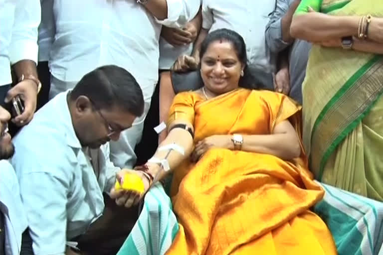 MLC Kavitha Blood Donation