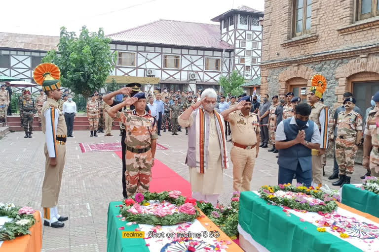 Lt Governor Manoj Sinha Tributed ITBP jawans martyred