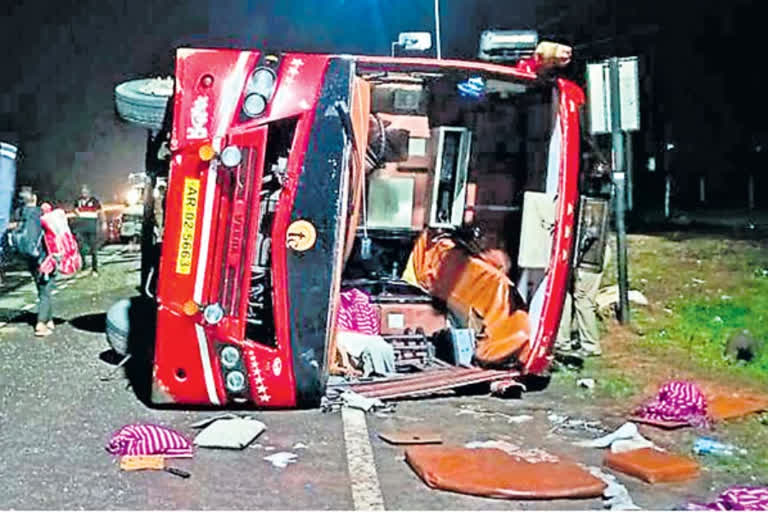 Bus accident in west godavari