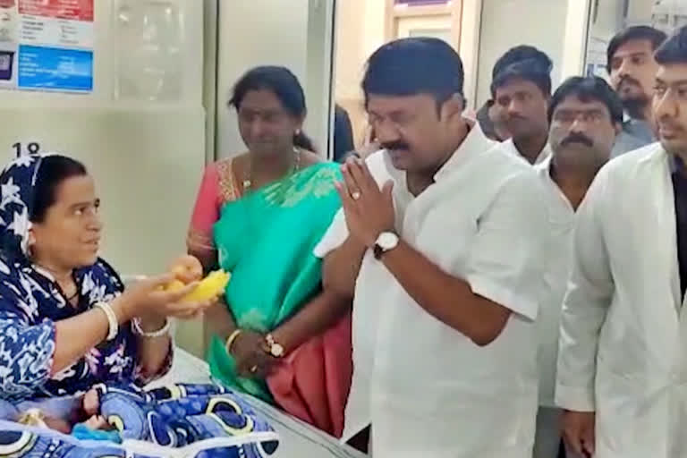 Talasani Distributed Fruits at Hospital