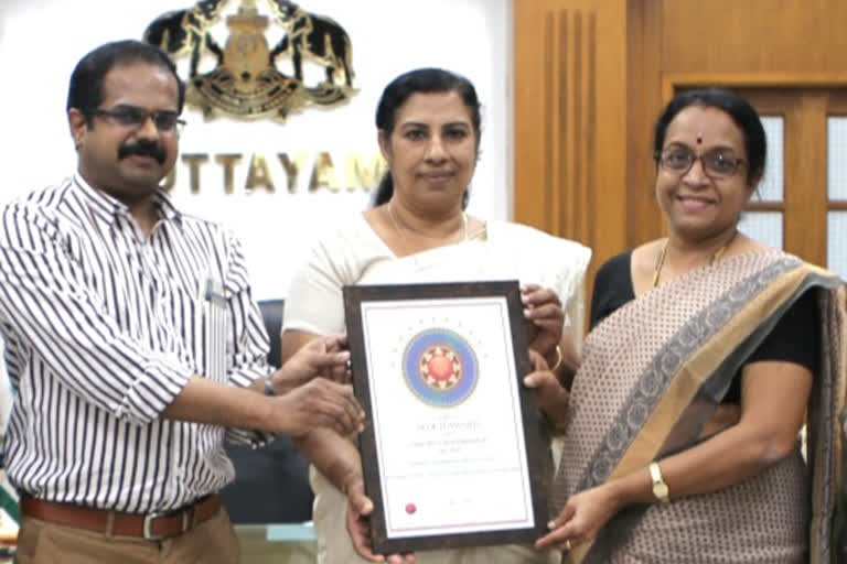 National Award  Kottayam District  Kottayam District National Award Latest News  Kottayam Local News  Kerala latest News  National Award to Kottayam District  National Award to Kottayam District for identified extremely poor  ദേശീയ പുരസ്‌കാരം  കോട്ടയം ജില്ലക്ക് ദേശീയ പുരസ്‌കാരം  അതിദരിദ്രരെ വേഗത്തില്‍ കണ്ടെത്തി  അതിദരിദ്രരെ കണ്ടെത്തിയതിന് കോട്ടയം ജില്ലക്ക് ദേശീയ പുരസ്‌കാരം  അതിദാരിദ്ര്യ നിർമാർജ്ജനത്തിനായി  ഭരണനിർവഹണത്തിനുള്ള ദേശീയ പുരസ്‌കാരം  സ്‌ക്കോച്ച്  സംസ്ഥാന സർക്കാര്‍  കോട്ടയം