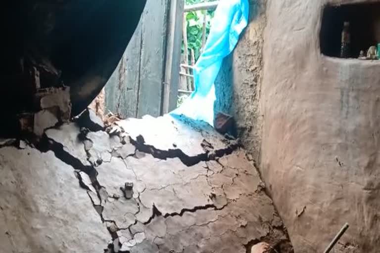 house collapsed due to heavy rain in rayagada