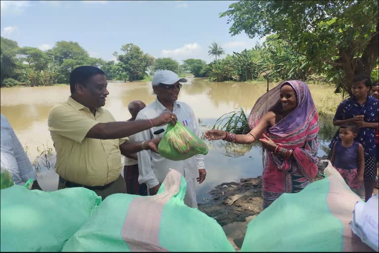 Due to Sarpanch efforts relief was distributed to the flood affected people