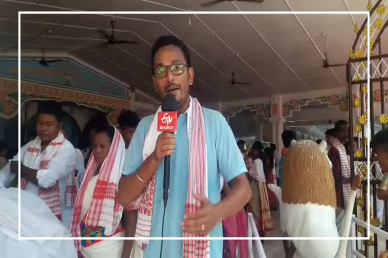 Devotees throng Dhekiakhowa Barnamghar on the month of Bhada