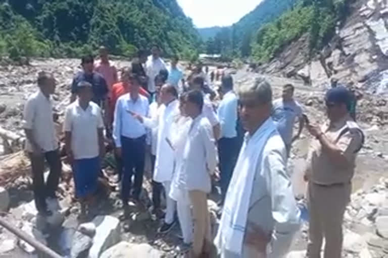 Yashpal Arya and Ganesh Joshi visited the disaster affected areas