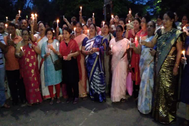 Candle march against Rajasthan incident in Bhilai