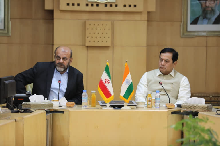 union minister sarbananda sonowal meets iranian vice president mohammad mokhbar