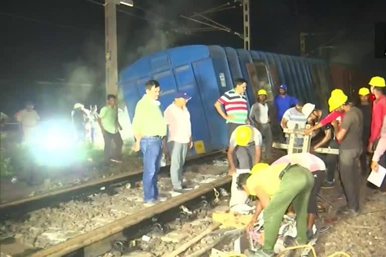 Goods train derail near Bhubaneswar railway station several trains halted