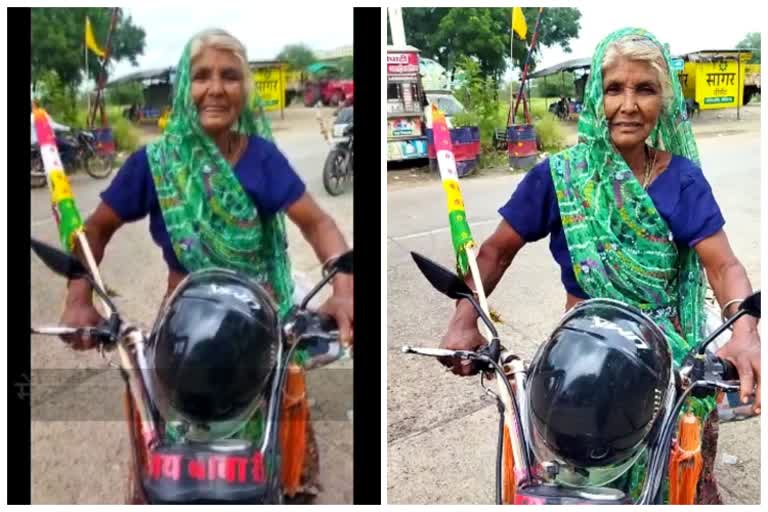 Neemuch Old Lady Biker