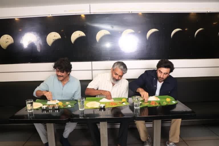 Brahmastra movie promotion Bollywood actor Ranbir Kapoor enjoys South Indian food