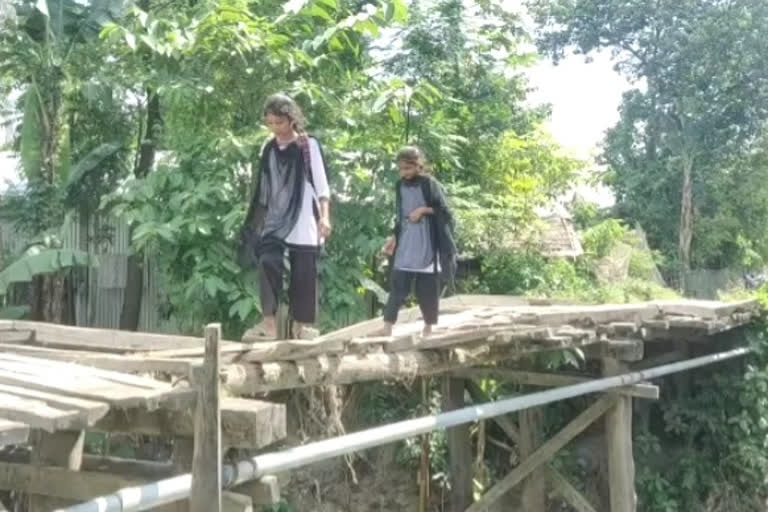 Broken bridge in Nalbari