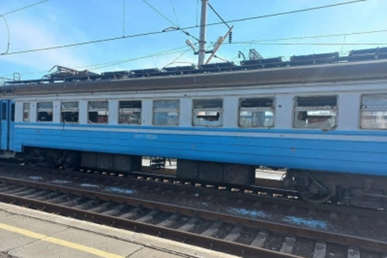 Ukrainian train station strike