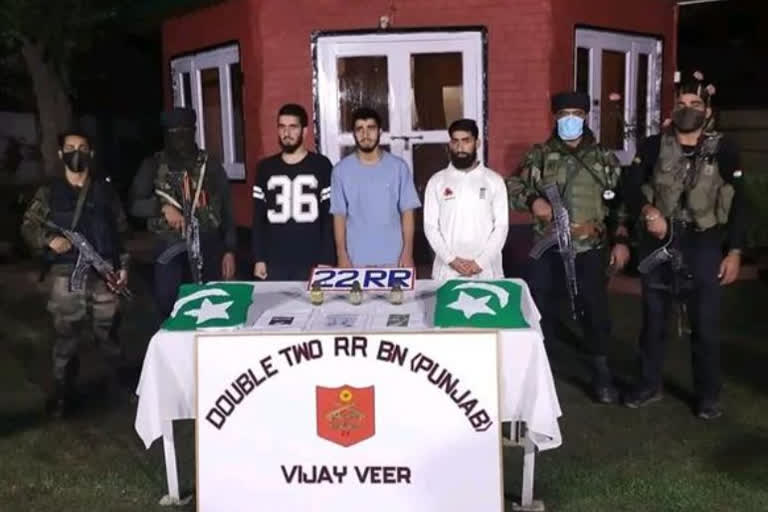 Three Militant Associates arrested in JK sopore