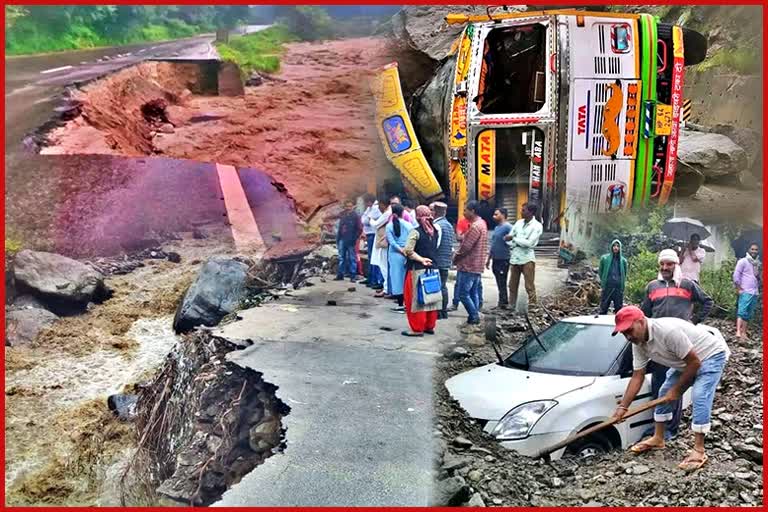 Damage due to rain in kullu