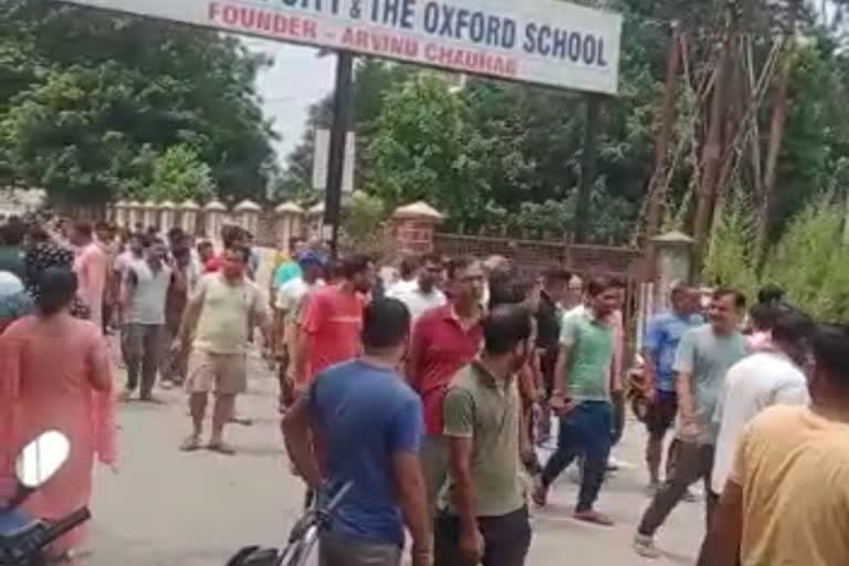 Controversy over construction of Shani temple on government land behind Oxford School in Haridwar