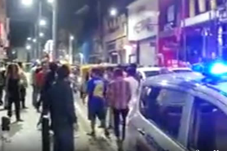 Drunken foreign women attacked Police on Brigade Road