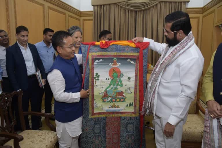 Sikkim Chief Minister Prem Singh Tamang and Maharashtra Chief Minister Eknath Shinde