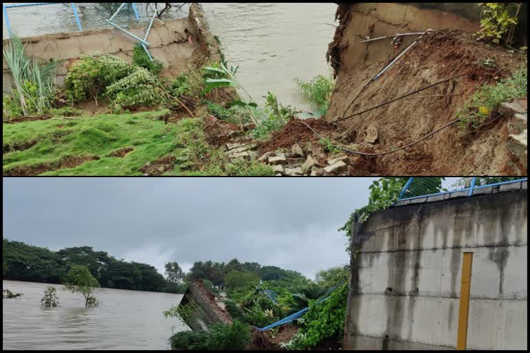 Collapse of barrier built across Shimshan river