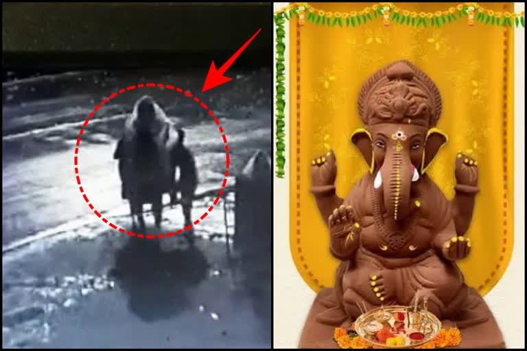 Ganesh Idol Theft at hayathnagar in hyderabad