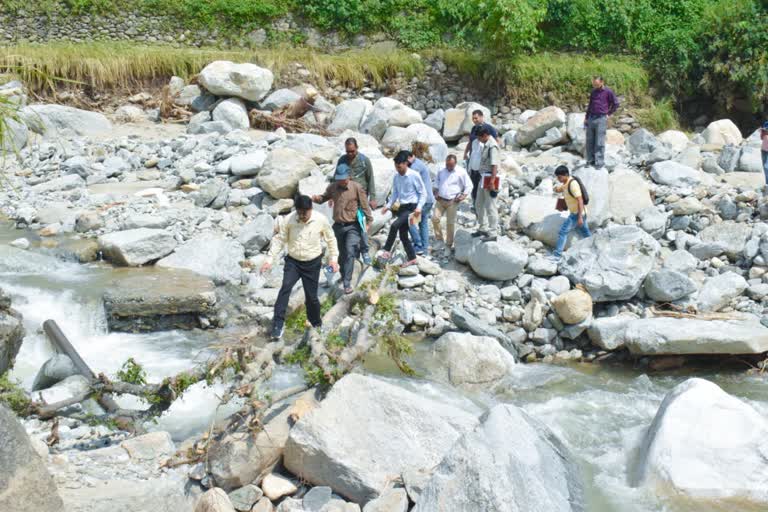 CDO inspected disaster affected villages in Rudraprayag