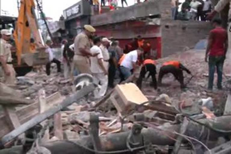 building collapsed in the Janipur area of Jammu