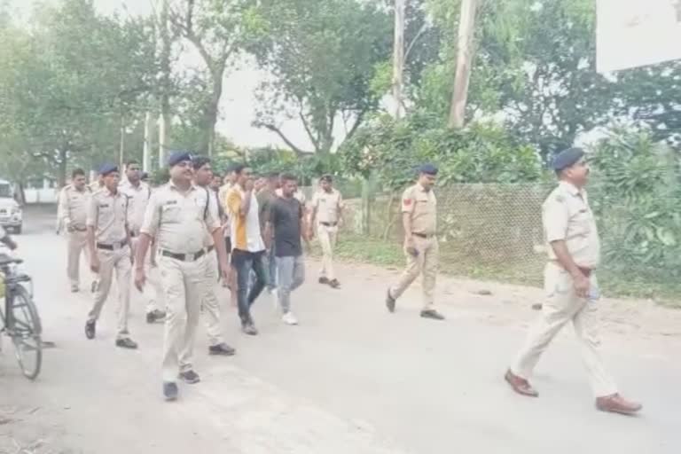Champa police took out procession of accused