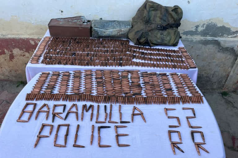 1470 Rounds of AK Rifle recovered in Baramulla by J&K Police