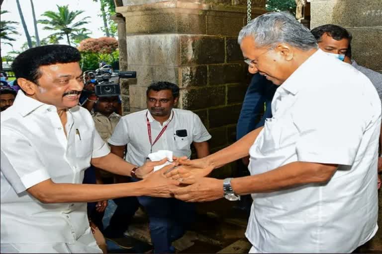 CM Pinarayi vijayan meet Tamilnadu CM MK Staline  CM MK Staline  Tamilnadu CM MK Staline  CM Pinarayi vijayan  മുഖ്യമന്ത്രി പിണറായി വിജയന്‍ സ്റ്റാലിന്‍  കൂടിക്കാഴ്‌ച  തിരുവനന്തപുരം  തിരുവനന്തപുരം വാര്‍ത്തകള്‍  news updatyes in kerala  news updatyes in Thiruvanathapuram  latest news in Thiruvathapuaram