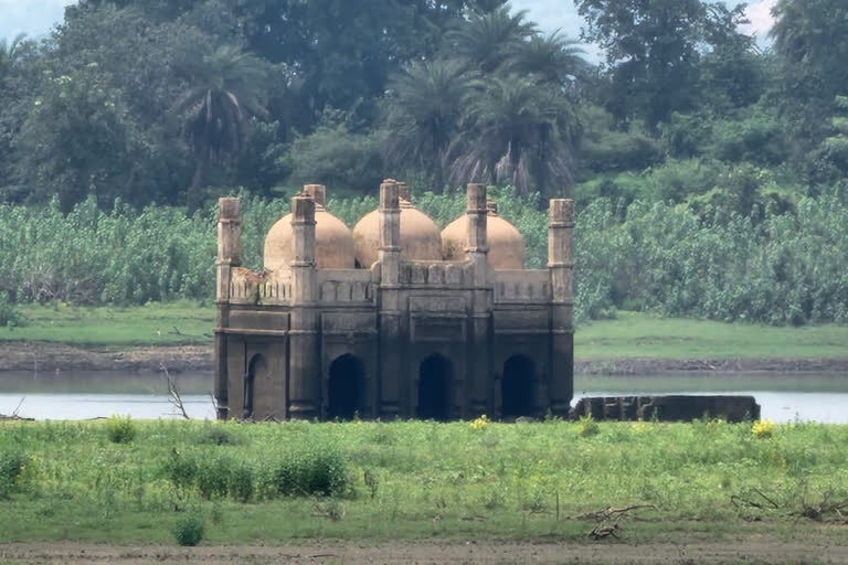 Mosque  came out of water