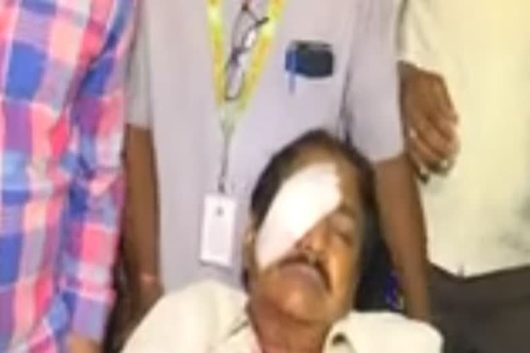 YSRCP leaders stabbed the right eye of the TDP state secretary with an iron rodEtv Bharat
