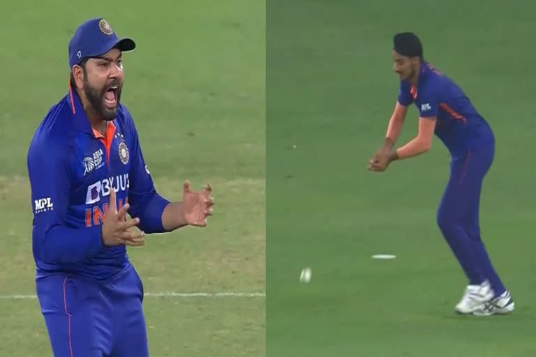 Watch: Rohit Sharma's reaction after Arshdeep missed Asif's catch
