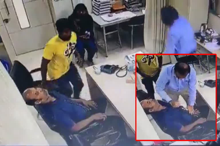 Etv Bhardoctor-performs-cpr-on-patient-as-he-suffers-heart-attack-in-the-clinicat