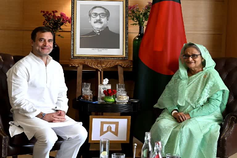 Bangladesh Prime Minister Sheikh Hasina meets Rahul Gandhi