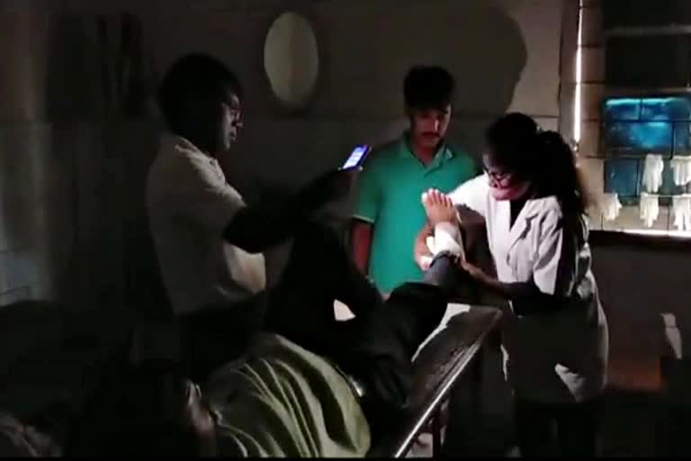 treatment in Torch light at Giridih Sadar Hospital