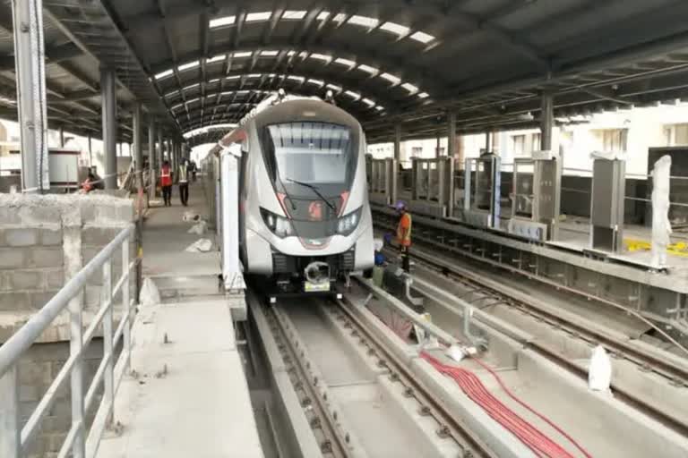 Metro train run in Indore Bhopal