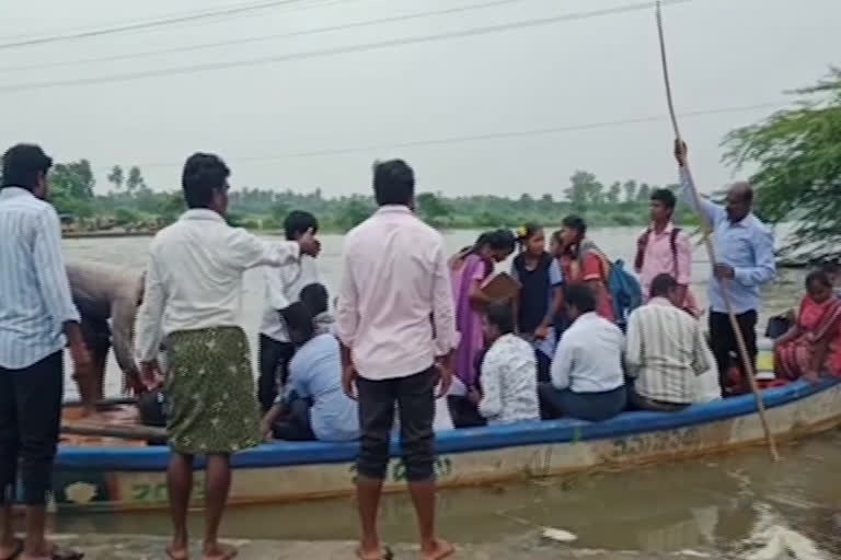 BOAT STOPPED IN LANKAN VILLAGE