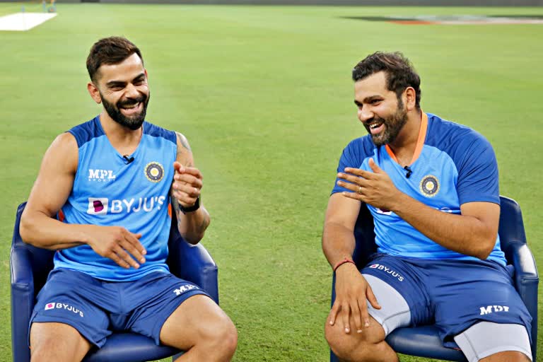 BCCI shared Rohit and Virat video  Rohit Sharma took Virat Kohli interview  captain Rohit interviewed former skipper Kohli  BCCI ने शेयर किया रोहित और विराट का वीडियो  रोहित शर्मा ने लिया विराट कोहली का इंटरव्यू  कप्तान रोहित ने किया कोहली का इंटरव्यू  virat kohli international century