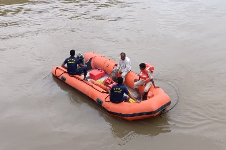 young woman washed away in river