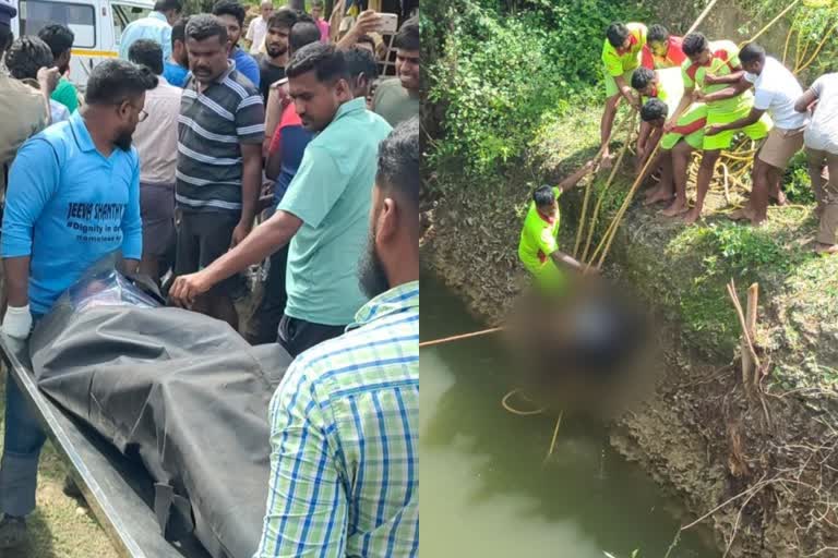 college students killed  car plunges into well in coimbatore  college students killed in car accident  car accident coimbatore  കോയമ്പത്തൂരിൽ കാർ അപകടം  കാർ അപകടത്തിൽ വിദ്യാർഥികൾ മരിച്ചു  കാർ കുളത്തിലേക്ക് പതിച്ചു  ഓണാഘോഷം  കുളത്തിലേക്ക് കാർ മറിഞ്ഞു  ഫയർ ആൻഡ് റെസ്‌ക്യു സർവീസ് ഉദ്യോഗസ്ഥർ  അമിതവേഗതയിലെത്തിയ കാർ നിയന്ത്രണം തെറ്റി