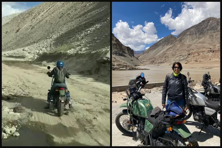 A woman from Udupi has reached 17,982 feet high Khardungla Pass