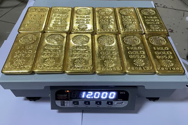 12 Kg gold worth Rs 5.38 Crore seized by Mumbai Airport customsEtv Bharat