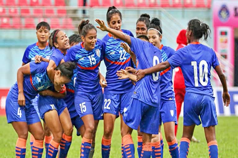 SAFF Women s Championship  India beat Maldives 9 0 in semifinals  Anju Tamang  सैफ महिला चैंपियनशिप  भारत ने सेमीफाइनल में मालदीव को 9 0 से हराया  अंजू तमांग