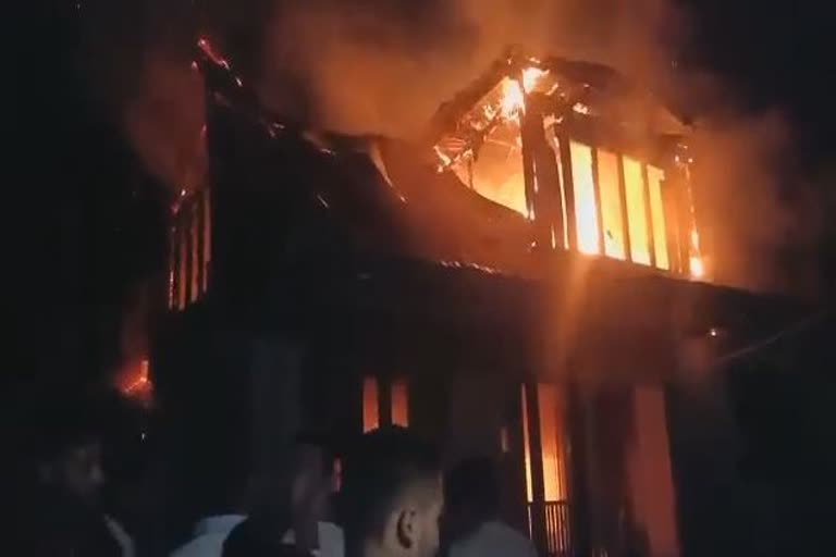 House Gutted in Uri Fire