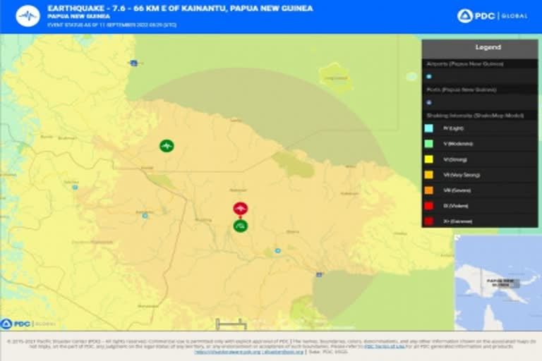 quake hits Papua New Guine