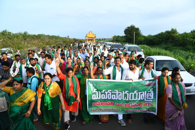 Amaravati Farmers Maha Padayatra To Srikakulam Begins From AP Capital