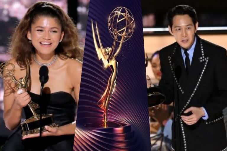 Emmy Awards  Emmy Awards 2022 highlights  Zendaya  Squid Game  Amanda Seyfried  michel keaton  എമ്മി അവാർഡ് 2022  മൈക്കൽ കീറ്റൻ  അമൻഡ സെയ്ഫ്രൈഡ്  സൗത്ത് കൊറിയൻ ത്രില്ലർ  ഹ്വാങ് ഡോങ് ഹ്യൂക്ക്  എമ്മി പുരസ്‌കാരം  ലോസ് ഏഞ്ചൽസ്  74ാമത് എമ്മി പുരസ്‌കാരങ്ങൾ  ബെസ്‌റ്റ് ഡ്രാമാറ്റിക് പരമ്പര  സക്‌സക്ഷൻ  ടെഡ് ലാസൊ  ലിമിറ്റഡ് സീരീസ്  ഹുലു പരമ്പര  അമൻഡ സെയ്ഫ്രൈഡ്  ജെന്നിഫർ കൂലിഡ്‌ജ്  ജീൻ സ്‌മാർട്ട്