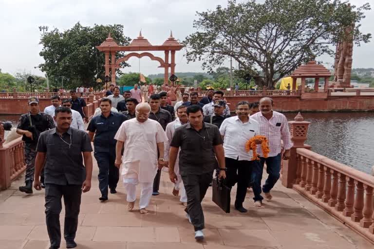 Mohan Bhagwat reached Kaushalya Mata Temple