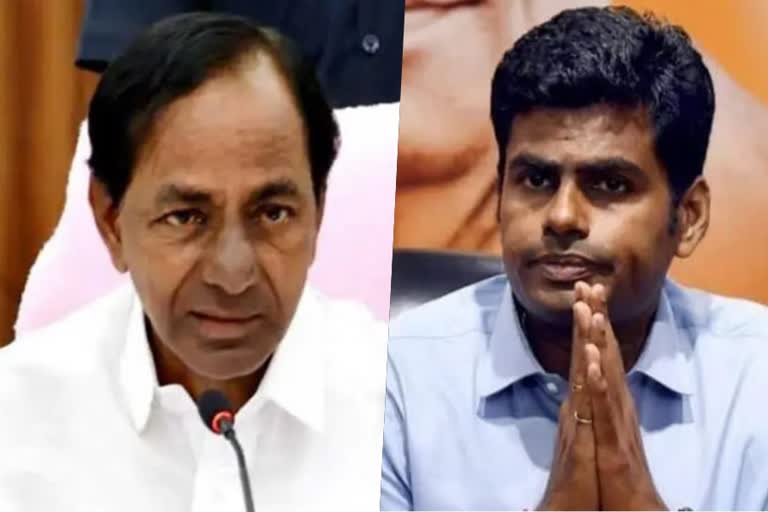 Annamalai and Telangana CM KCR  കെസിആറും അണ്ണാമലൈയും  ഏക്‌നാഥ് ഷിന്‍ഡെ മോഡല്‍ അട്ടിമറി  തമിഴ്‌നാട് ബിജെപി അധ്യക്ഷന്‍ അണ്ണാമലൈ  KCR AGAINST BJP  BJP leader Annamalai against KCR