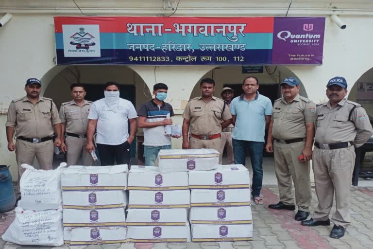 3 boxes and 34 liquor bottles recovered