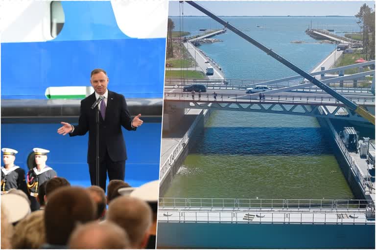 new sea waterway in Poland  Poland opens new waterway  Poland  Russia  പുതിയ ജലപാത തുറന്ന് പോളണ്ട്  പോളണ്ട്  റഷ്യ  ബാൾട്ടിക് കടല്‍  ബാൾട്ടിക്  വിസ്റ്റുല സ്‌പിറ്റ്